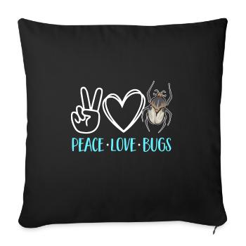 Insect collectors, insects, beetle lovers, entomologists - Sofa pillowcase 17,3'' x 17,3'' (45 x 45 cm) - black - Front