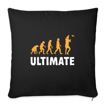 Ultimate Frisbee Throwing Disc - Sofa pillowcase 17,3'' x 17,3'' (45 x 45 cm) - black - Front