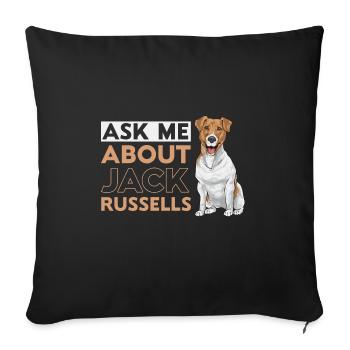 Jack Russell Terrier - Housse de coussin décorative 45 x 45 cm - noir - Devant