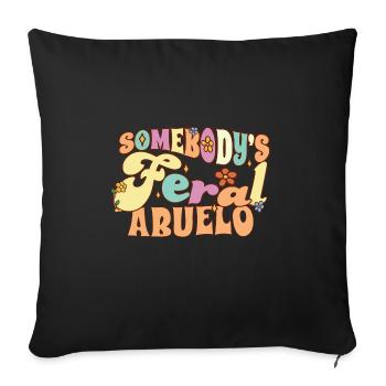 Somebody's Feral Abuelo Spanish Grandpa Wild - Sofa pillowcase 17,3'' x 17,3'' (45 x 45 cm) - black - Front