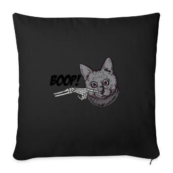 Spooky Halloween Skeleton Hand Black Cat Grunge - Sofa pillowcase 17,3'' x 17,3'' (45 x 45 cm) - black - Front