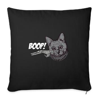 Skeleton Hand Black Cat Spooky Halloween Grunge - Sofa pillowcase 17,3'' x 17,3'' (45 x 45 cm) - black - Front