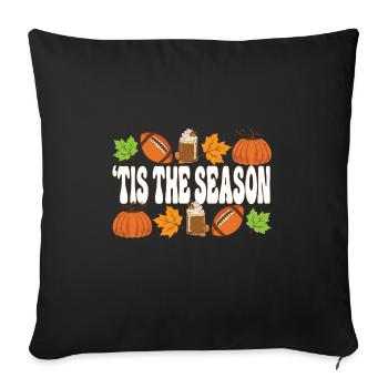 Tis The Season Happy Thanksgiving Football - Sofakissenbezug 45 x 45 cm - Schwarz - Vorne