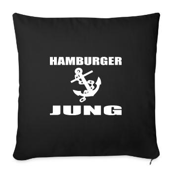 Hamburg - Sofakissenbezug 45 x 45 cm - Schwarz - Vorne