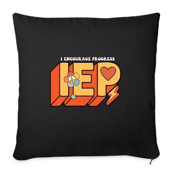 Sped Teacher I Encourage Progress ABA Therapist - Sofakissenbezug 45 x 45 cm - Schwarz - Vorne