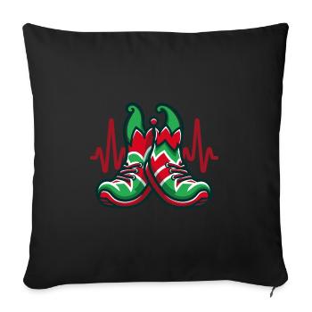 Elf Fitness Journey - Sofa pillowcase 17,3'' x 17,3'' (45 x 45 cm) - black - Front