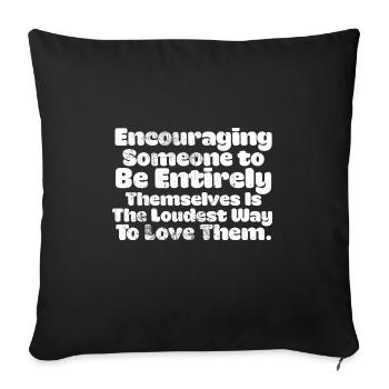 Growth Mindset Life Wisdom Inspirational Quote - Sofa pillowcase 17,3'' x 17,3'' (45 x 45 cm) - black - Front