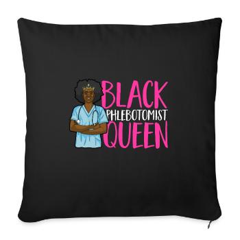 Phlebotomy Blood Draw Blood Nurse - Sofa pillowcase 17,3'' x 17,3'' (45 x 45 cm) - black - Front