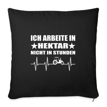 Traktor - Sofakissenbezug 45 x 45 cm - Schwarz - Vorne
