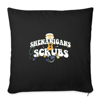Shenanigans & Scrubs ER Nurse Physician St. - Sofakissenbezug 45 x 45 cm - Schwarz - Vorne