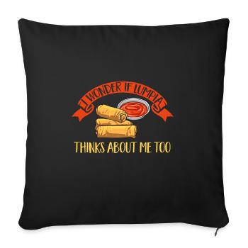 Lumpia Filipino Food Philippines - Sofa pillowcase 17,3'' x 17,3'' (45 x 45 cm) - black - Front