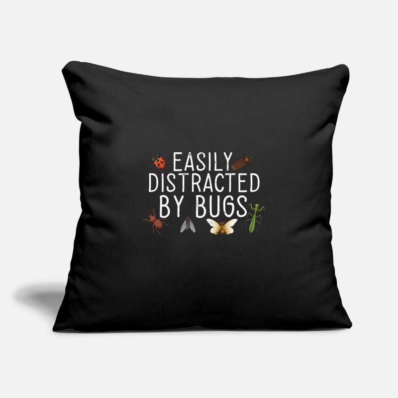 Entomologiste Bug Science facilement distrait par les bugs Housse de coussin décorative 45 x 45 cm