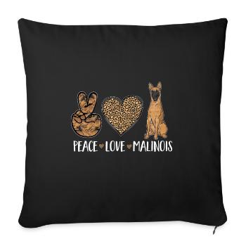 Malinois Belgischer Schäferhund Mechelaar Hund - Sofakissenbezug 45 x 45 cm - Schwarz - Vorne