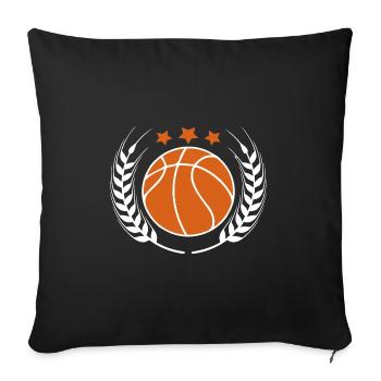 Basketball basketball players - Sofa pillowcase 17,3'' x 17,3'' (45 x 45 cm) - black - Front
