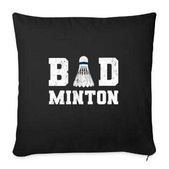 Badminton Player Sport Badminton I Gift - Sofa pillowcase 17,3'' x 17,3'' (45 x 45 cm) - black - Front