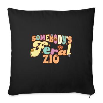 Quelqu’un Feral Zio Oncle italien Famille drôle - Housse de coussin décorative 45 x 45 cm - noir - Devant