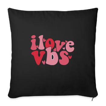 I Love VBS Crew Vacation Bible School Teacher - Sofa pillowcase 17,3'' x 17,3'' (45 x 45 cm) - black - Front