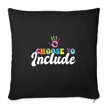 Un enseignant en éducation spécialisée choisit d’inclure SPED - Housse de coussin décorative 45 x 45 cm - noir - Devant