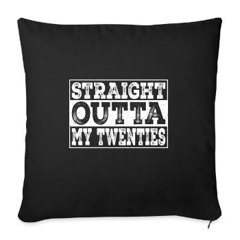 1993 1994 Straight Outta My Twenties 30e - Housse de coussin décorative 45 x 45 cm - noir - Devant