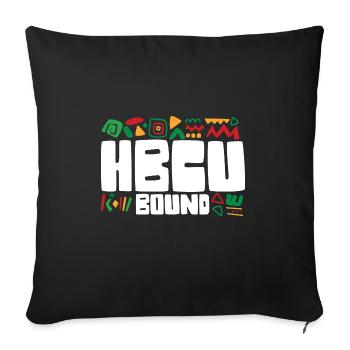 Étudiant lié à HBCU Collège historiquement noir - Housse de coussin décorative 45 x 45 cm - noir - Devant