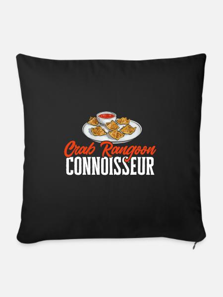 Krabben Rangoon Crab Rangoon - Sofakissenbezug 45 x 45 cm - Schwarz