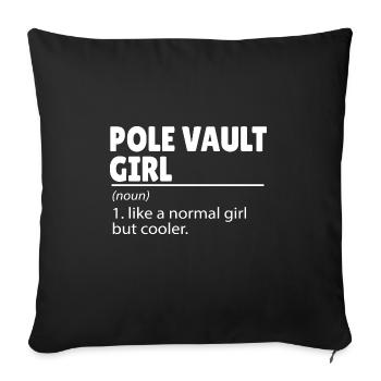 Pole Vaulter Gift - Sofa pillowcase 17,3'' x 17,3'' (45 x 45 cm) - black - Front