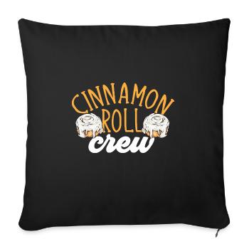 Rouleau à la cannelle - Housse de coussin décorative 45 x 45 cm - noir - Devant