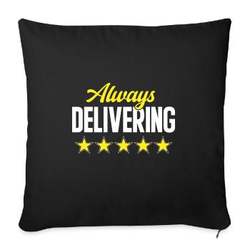 Supplier Package Delivery - Sofa pillowcase 17,3'' x 17,3'' (45 x 45 cm) - black - Front