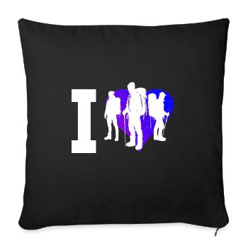 Bouldering Climbing Climbing Climber Bouldering - Sofa pillowcase 17,3'' x 17,3'' (45 x 45 cm) - black - Front
