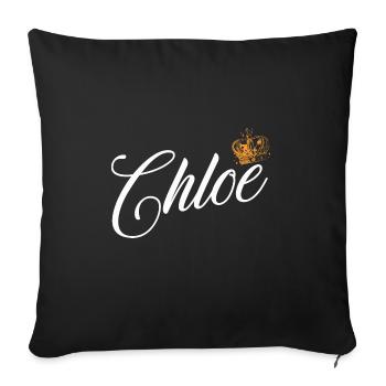 Chloe Custom Name for Women Kids Toddlers - Chloe - Sofa pillowcase 17,3'' x 17,3'' (45 x 45 cm) - black - Front