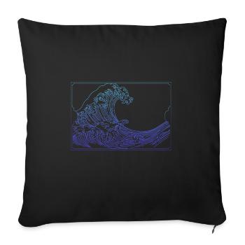 Seulement des vagues - Housse de coussin décorative 45 x 45 cm - noir - Devant