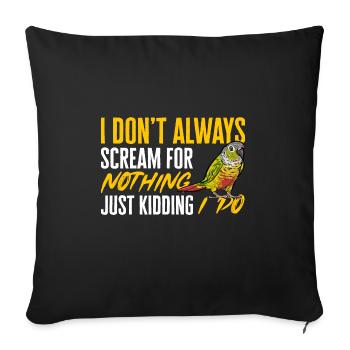 Molinasittich Perroquet Oiseau Perruche du Soleil - Housse de coussin décorative 45 x 45 cm - noir - Devant