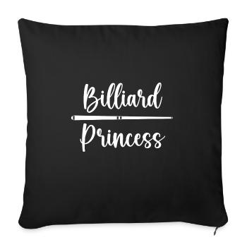 Billard billard billard - Housse de coussin décorative 45 x 45 cm - noir - Devant