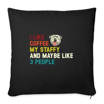 American Staffordshire Bull Terrier Staffy Dog - Sofa pillowcase 17,3'' x 17,3'' (45 x 45 cm) - black - Front