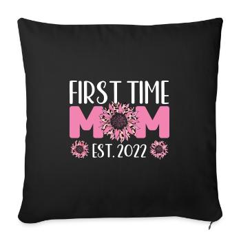 mother mum mom mum Geschenk - Sofakissenbezug 45 x 45 cm - Schwarz - Vorne
