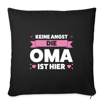 Oma Großmutter Großmütter Geschenk - Sofakissenbezug 45 x 45 cm - Schwarz - Vorne