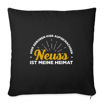 Hier Geboren Hier Aufgewachsen Neuss Ist Meine Hei - Sofakissenbezug 45 x 45 cm - Schwarz - Vorne