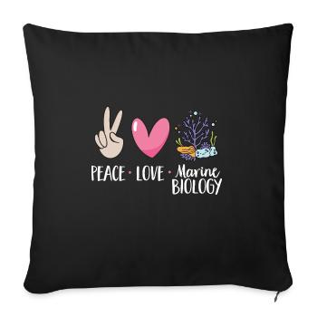 Marine Biology Ocean Marine Biologist - Sofa pillowcase 17,3'' x 17,3'' (45 x 45 cm) - black - Front