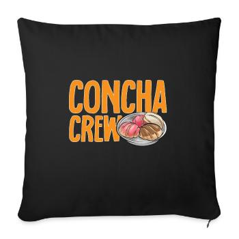 Concha Hispanic Mexikanisch Pan Dulce - Sofakissenbezug 45 x 45 cm - Schwarz - Vorne