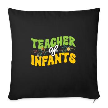 Enseignante de maternelle Éducatrice de centre de garde - Housse de coussin décorative 45 x 45 cm - noir - Devant