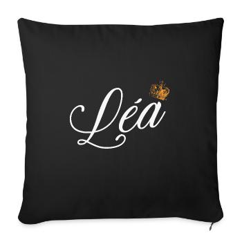 Lea Name for Women Kids Toddlers - Lea Last name - Sofa pillowcase 17,3'' x 17,3'' (45 x 45 cm) - black - Front