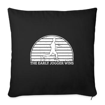 Marathon Runner Early Jogger Wins Running - Sofa pillowcase 17,3'' x 17,3'' (45 x 45 cm) - black - Front