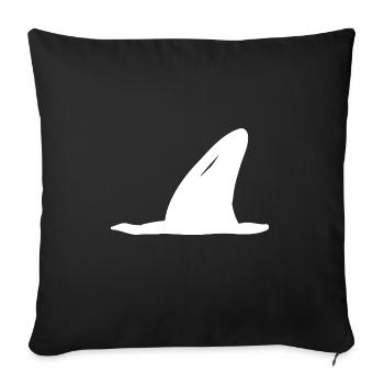 Hai Flosse, Haifischflosse Shirt Shark Kinder Enfants - Housse de coussin décorative 45 x 45 cm - noir - Devant