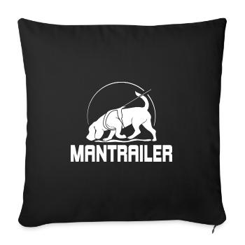 MANTRAILER Chien Sport Recherche Chiens Chiens Chien - Housse de coussin décorative 45 x 45 cm - noir - Devant