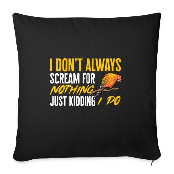Molinasittich Perroquet Oiseau Perruche du Soleil - Housse de coussin décorative 45 x 45 cm - noir - Devant