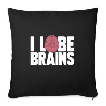 Neurology, Nurse, Brain, Neurologist - Sofa pillowcase 17,3'' x 17,3'' (45 x 45 cm) - black - Front