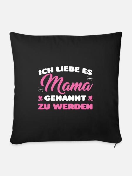 Mutter Familie Mutter Geschenk - Sofakissenbezug 45 x 45 cm - Schwarz
