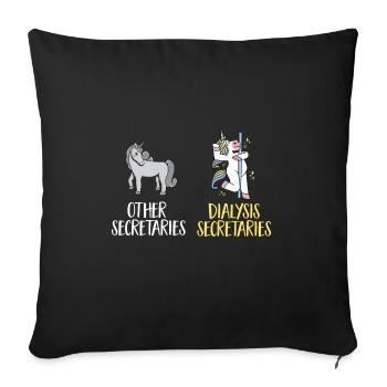 Dialysis Secretary Dialysis Specialist - Sofa pillowcase 17,3'' x 17,3'' (45 x 45 cm) - black - Front