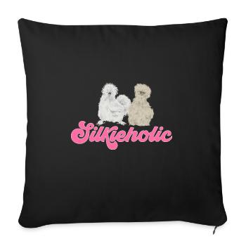 Seidenhuhn Poulet soyeux - Housse de coussin décorative 45 x 45 cm - noir - Devant
