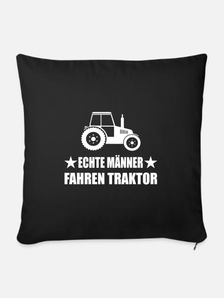 Traktor - Sofakissenbezug 45 x 45 cm - Schwarz